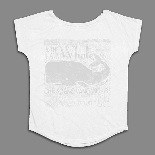 White Shirt with Whale and Text Design for Casual Wear