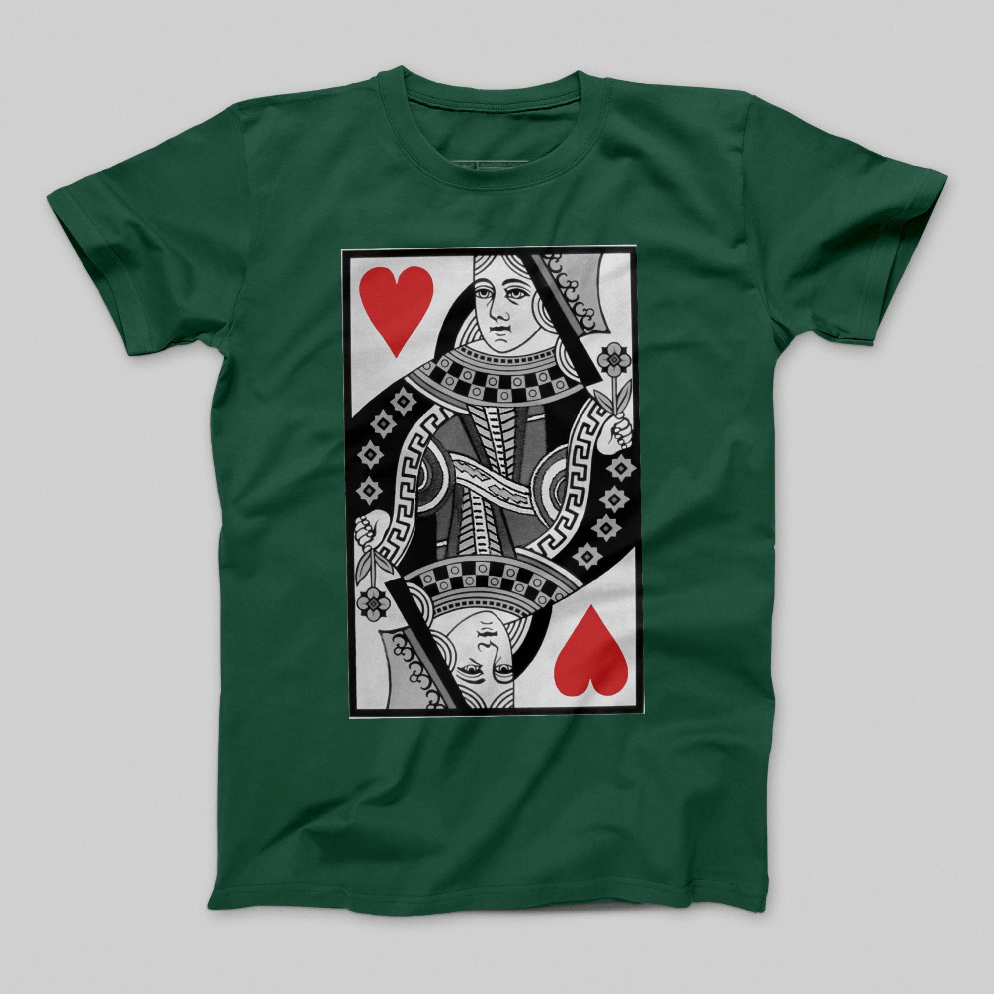 Playing Card Queen of Hearts Graphic T-Shirt