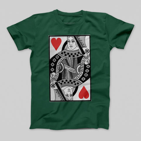 Playing Card Queen of Hearts Graphic T-Shirt