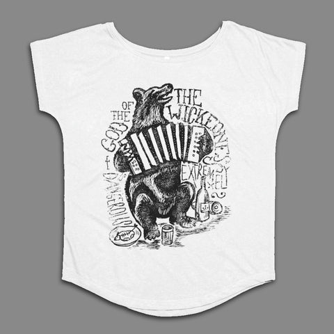 Bear Playing Accordion Artistic Design T-Shirt