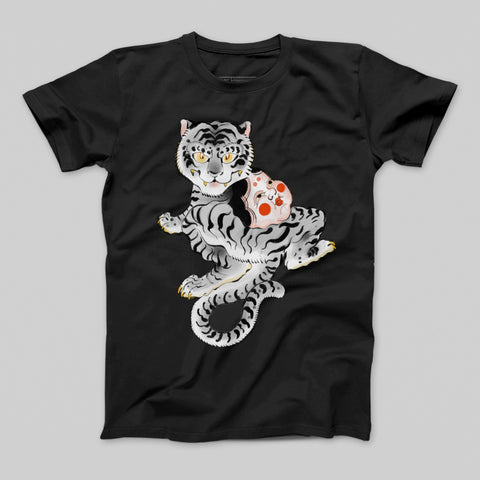 Striking Tiger with Unique Mask Design T-shirt
