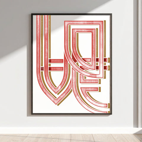 Modern Geometric Abstract Art Print for Home Decor