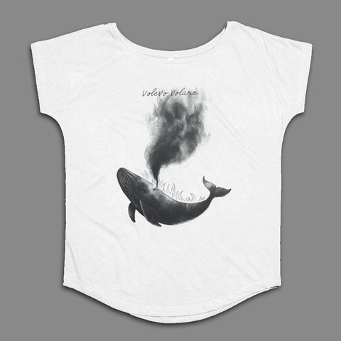 Volevo Volare Whale Design Graphic T-Shirt