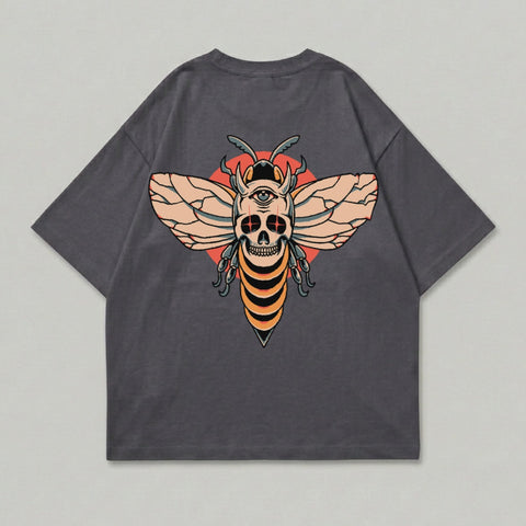 Dark Mystic All Seeing Eye Skull Moth Bee Graphic product type