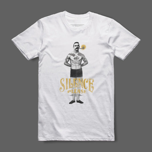 Silence Please Illustrated Statement T-Shirt