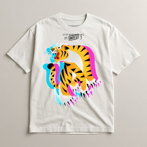 Vibrant Tiger Graphic Numbered 01 Limited 3 T-shirt