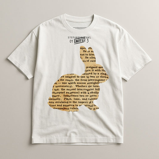 Graphic Tee with Unique Text and Artistic Design