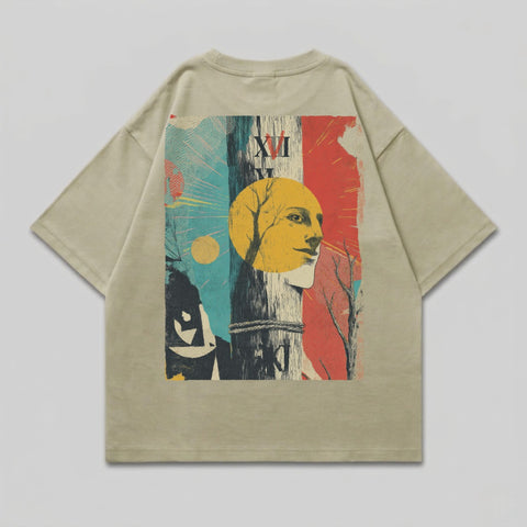 Vintage collage art surreal face Roman numeral print product type
Surreal
Abstract Art
Vintage Print
Collage Art
Roman Numerals
XVII Design
Mystic Face
Moon Face
Profile Art
Graphic Design
Aesthetic Art
Retro Style
Unique Print
Beige Garment
Artistic Tee
Mythology Inspired
Dreamlike Art
Distressed Graphic
Contemporary Art
Pop Art Influence