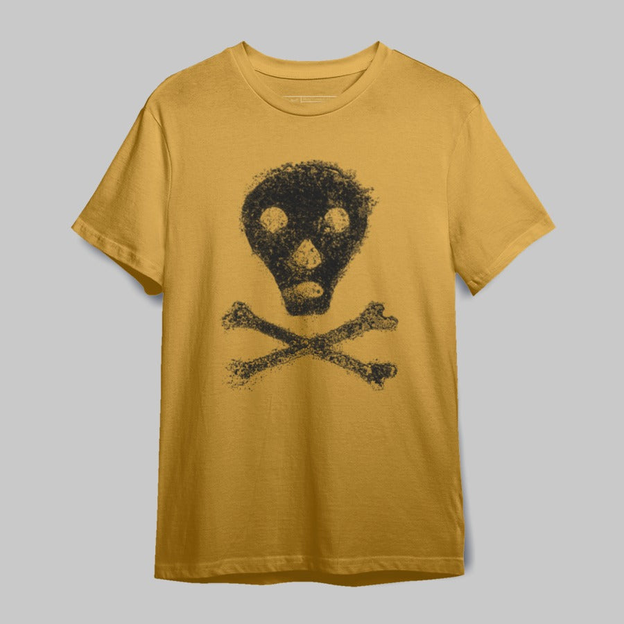 Skull and Crossbones Graphic Yellow T-Shirt product