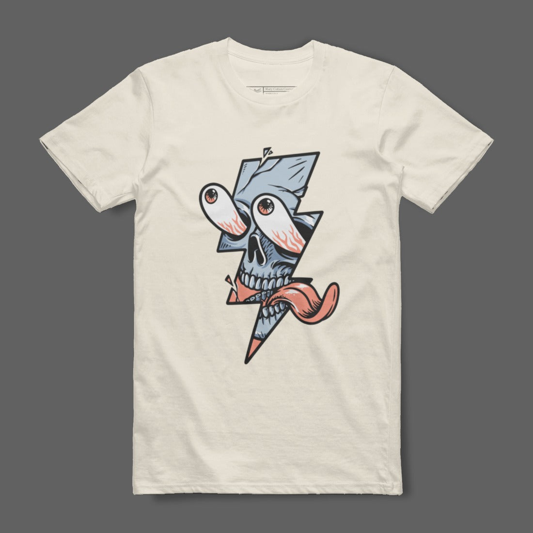 Unique Skeleton and Lightning Eyes Graphic T-shirt