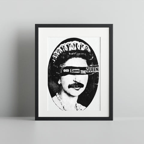 Iconic God Save The Queen Framed Art Print