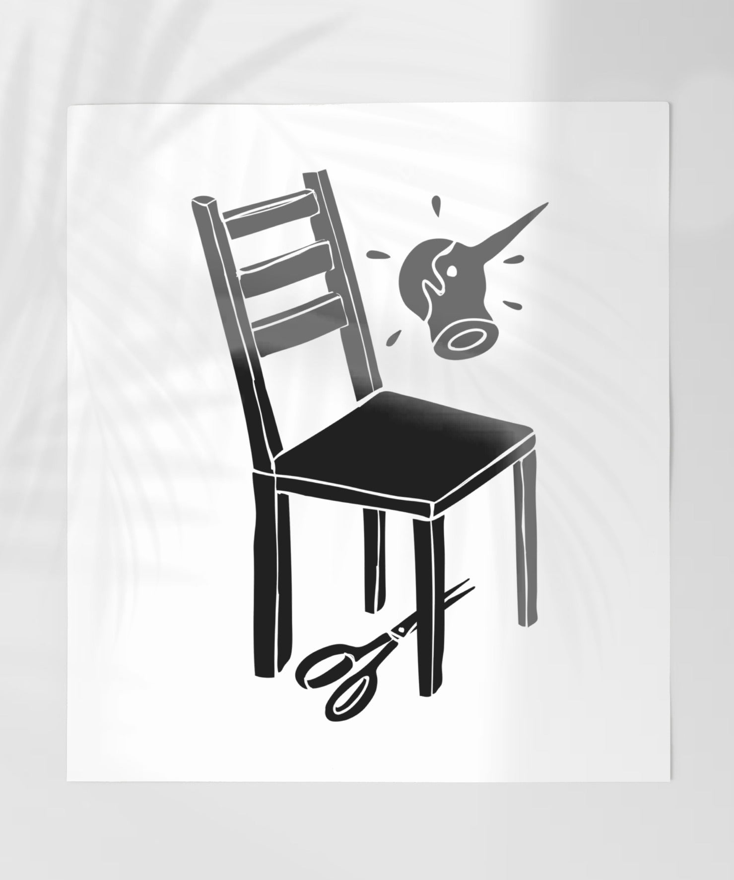 Artistic Chair and Tools Design Home Decor Print