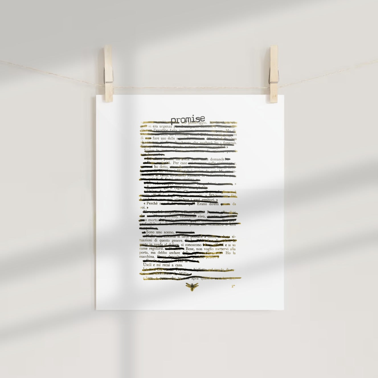 Artistic Promise Poem Blackout Poetry Wall Art Poster