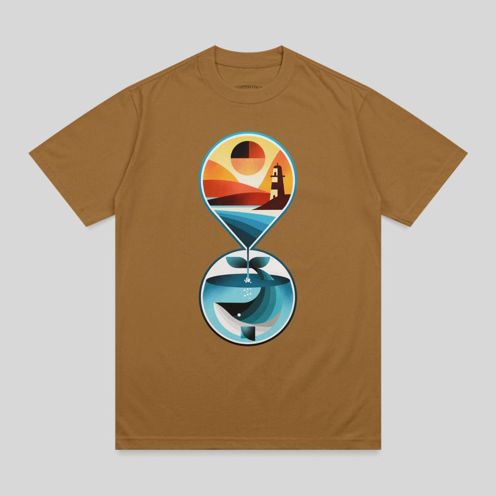 Ocean Lighthouse Whale Life Cycle Hourglass product type