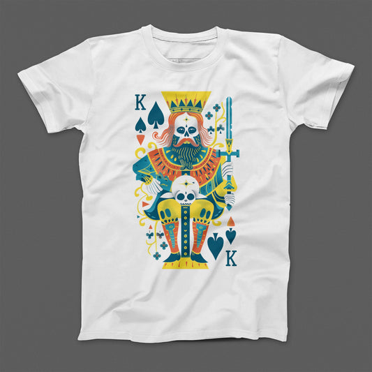 Retro Skeleton King of Spades Graphic T-shirt