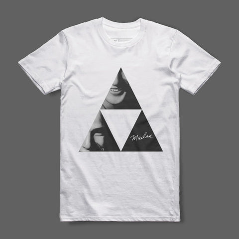 Geometric Triangle Design with Faces T-shirt