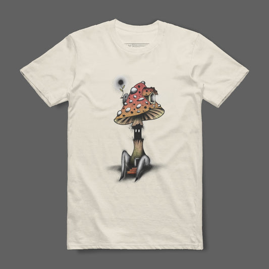 Surreal Mushroom Creature Art T-Shirt for Unique Style