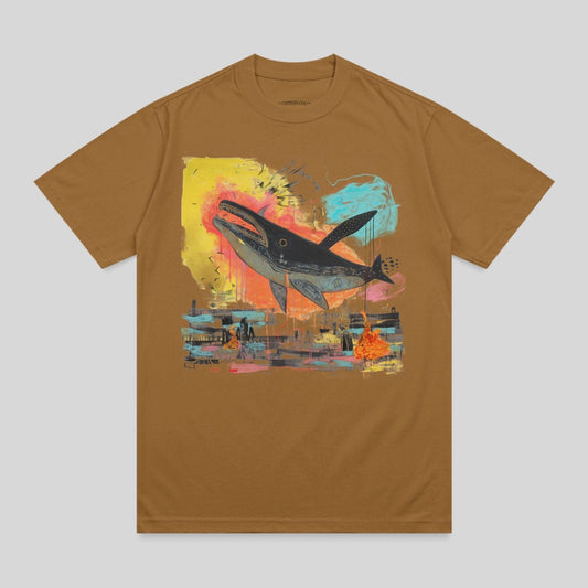 Vibrant Abstract Whale Art Graphic Apparel product type