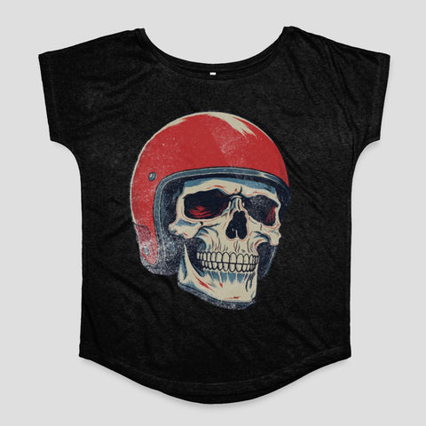 Skull With Red Helmet Graphic Tee product