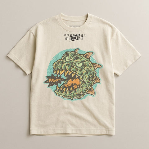 Dinosaur Graphic Print Casual Tee for Boys