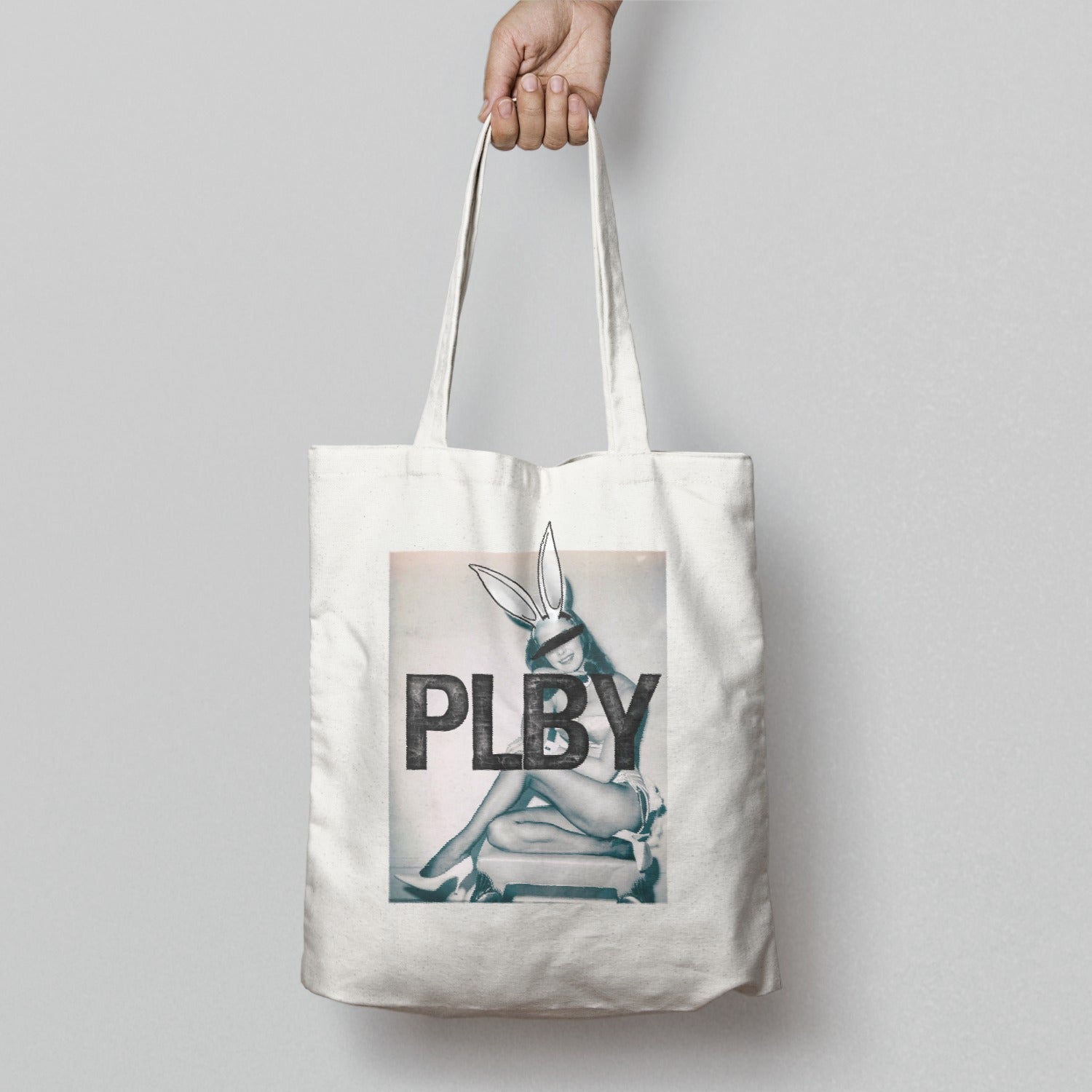 PLBY Bunny Graphic Tote Bag with Fashion Statement