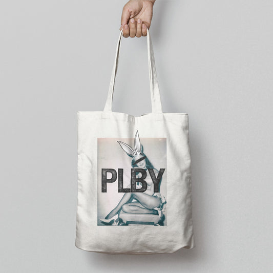 PLBY Bunny Graphic Tote Bag with Fashion Statement