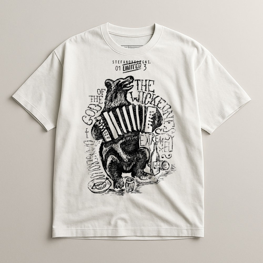 The Wickedly Extreme Bear Graphic Print T-Shirt