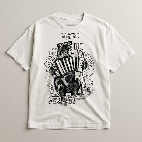 The Wickedly Extreme Bear Graphic Print T-Shirt