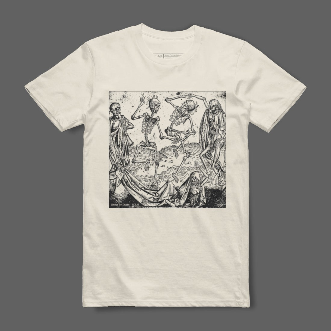 Intricate Skeleton Dance Design Graphic T-Shirt