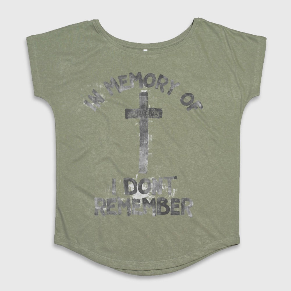 In Memory Of I Don't Remember Cross T-shirt