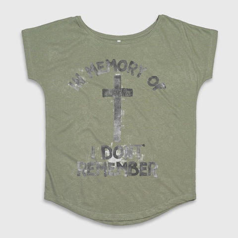 In Memory Of I Don't Remember Cross T-shirt