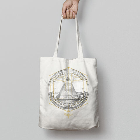 Annuit Coeptis Pyramid Design Tote Bag Product