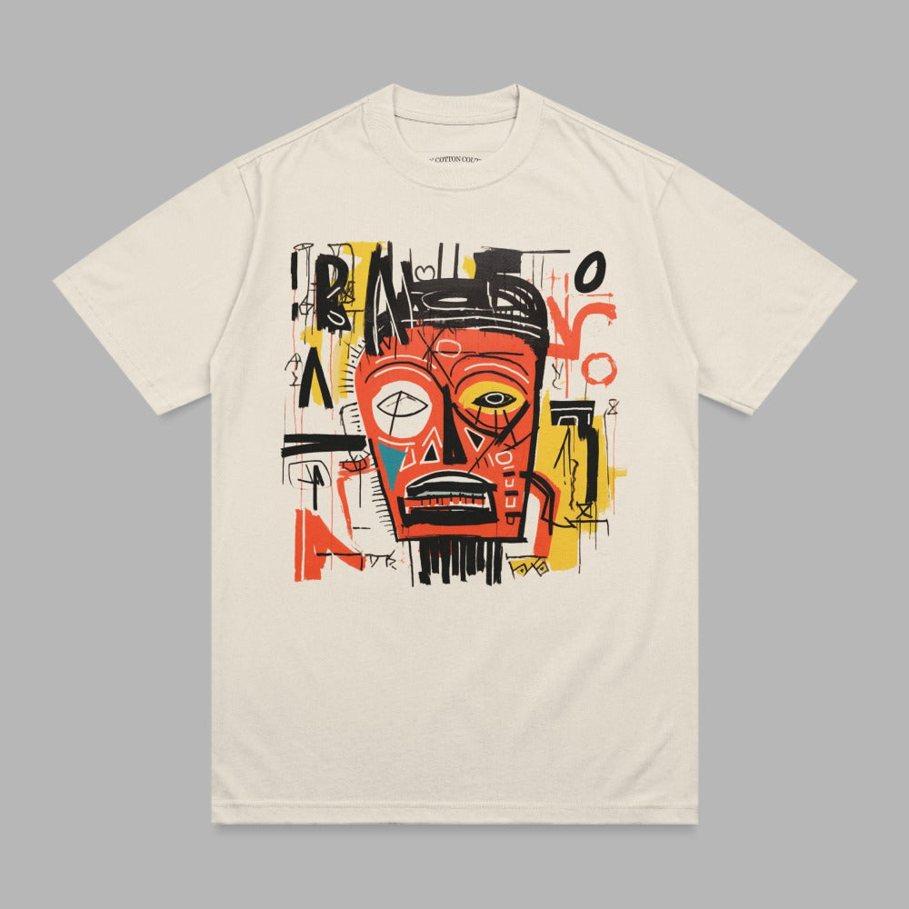 Abstract Tribal Face Design Artistic Graphic T-shirt product type