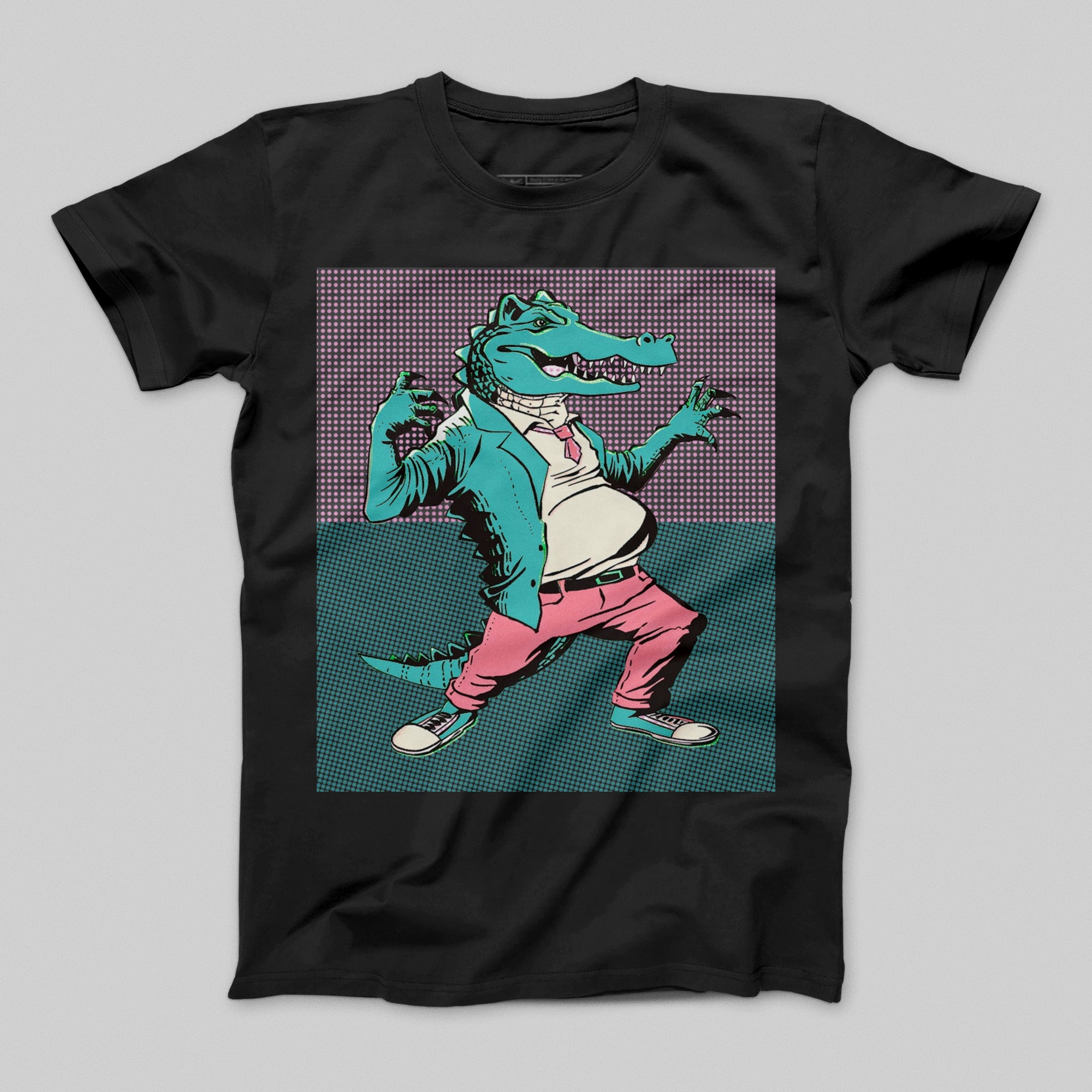 Retro Alligator in Suit and Sneakers T-Shirt