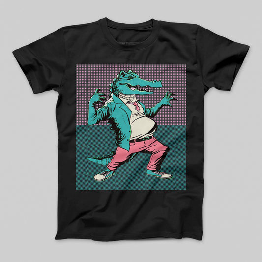 Retro Alligator in Suit and Sneakers T-Shirt