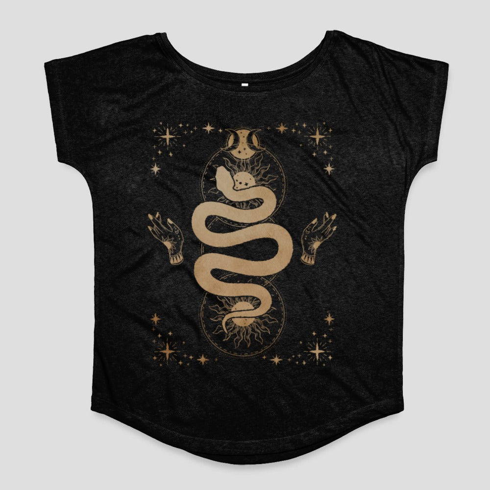 Mystic Serpent with Celestial Symbols Shirt