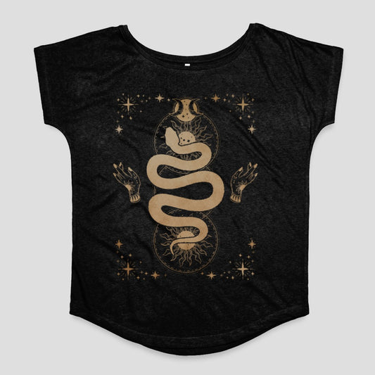 Mystic Serpent with Celestial Symbols Shirt