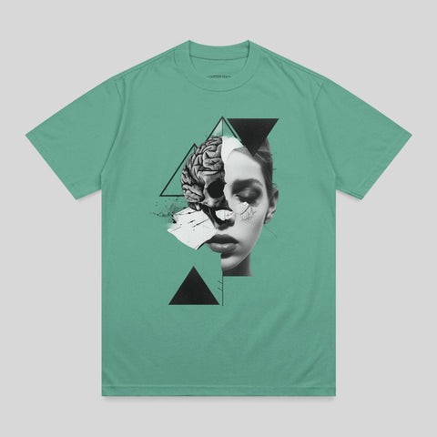 Abstract Human Brain Skull Face Geometric Art product type