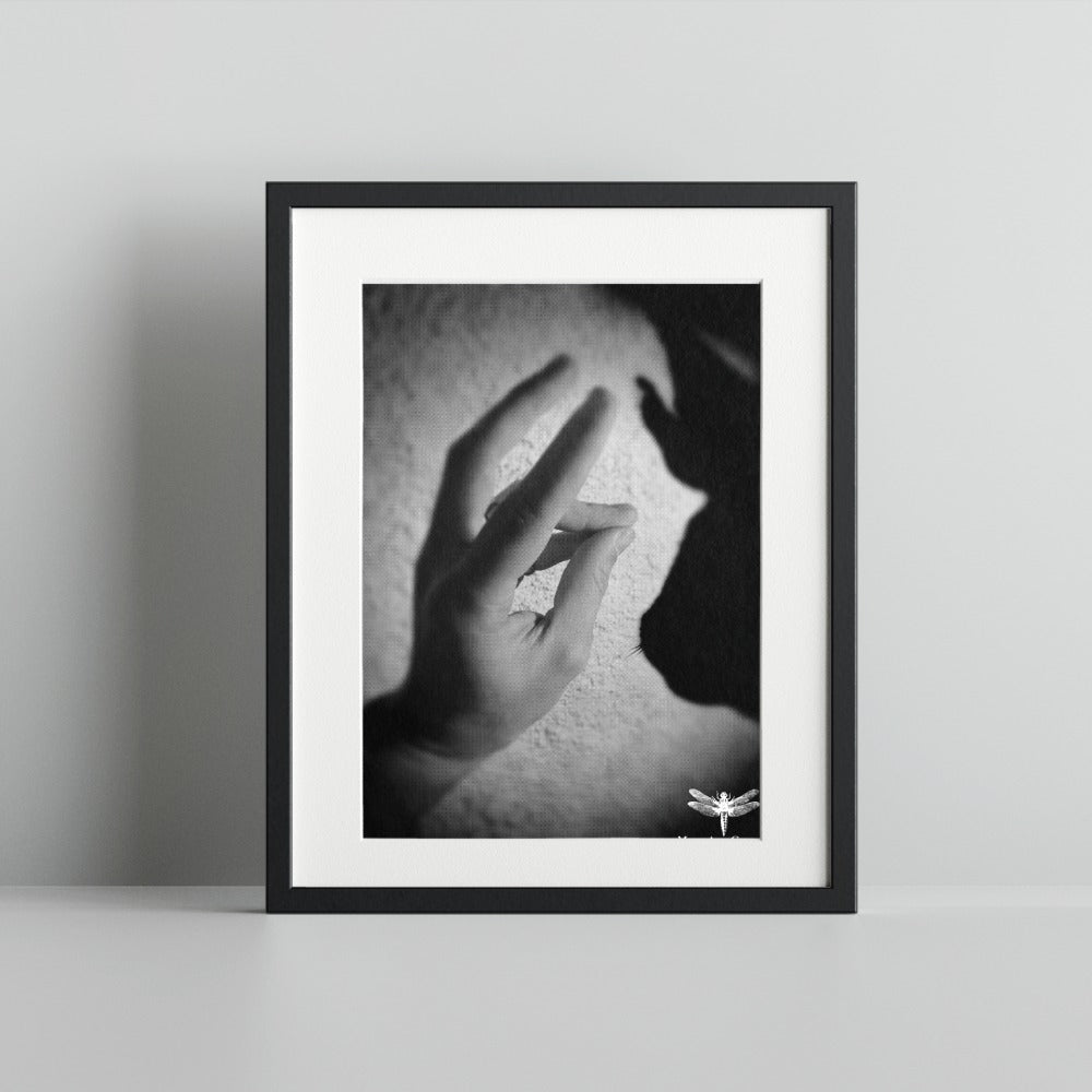 Abstract Hand Gesture Framed Art Print for Home Decor