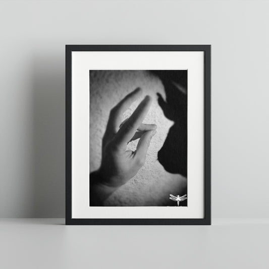 Abstract Hand Gesture Framed Art Print for Home Decor