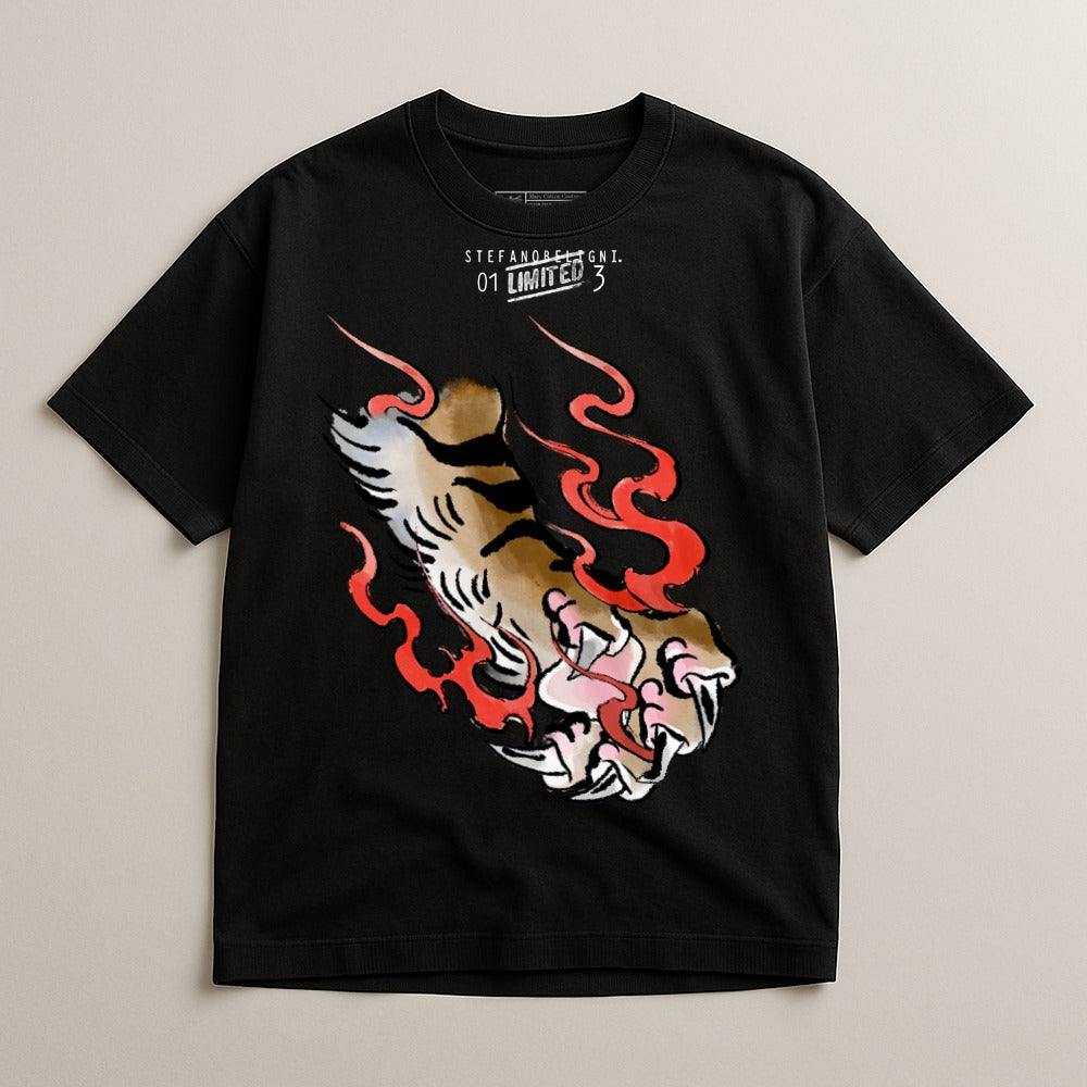 Limited Edition Fiery Tiger Claw Design Shirt