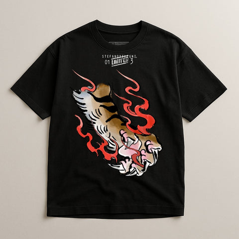 Limited Edition Fiery Tiger Claw Design Shirt