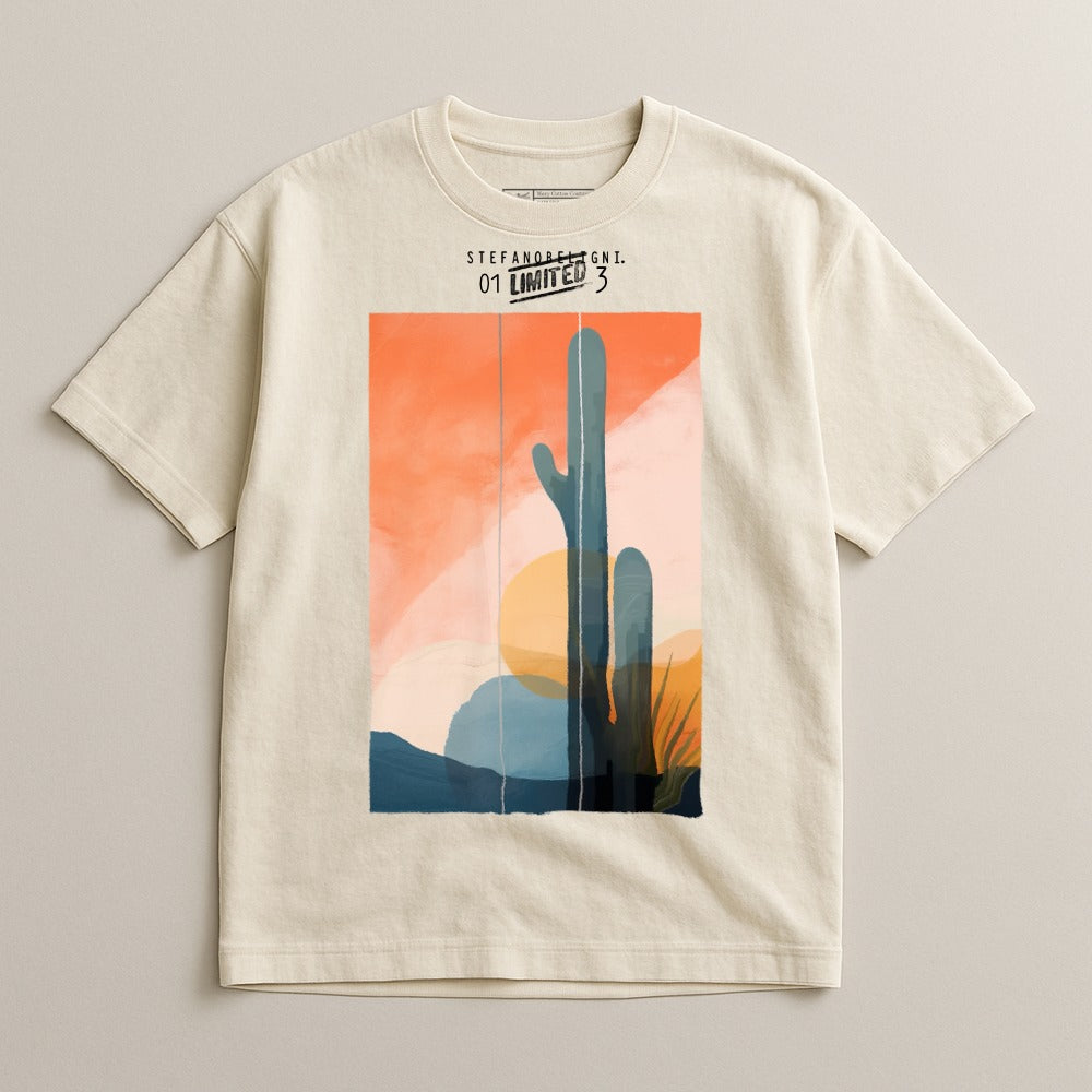 Limited Edition Sunset Cactus Graphic T-Shirt