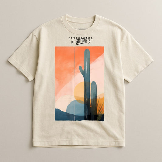 Limited Edition Sunset Cactus Graphic T-Shirt