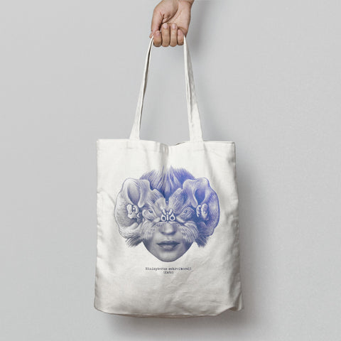 Unique Art Face And Animal Design Tote Bag