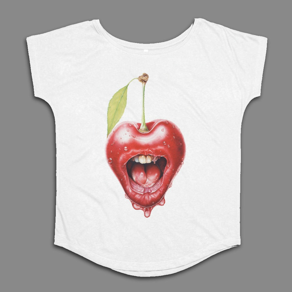 Cherry Mouth Graphic Women's T-Shirt