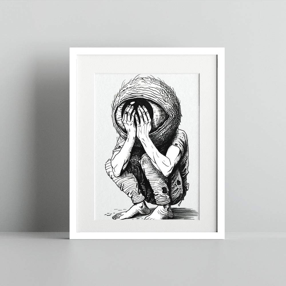 Thought-Provoking Surreal Art Print for Modern Decor