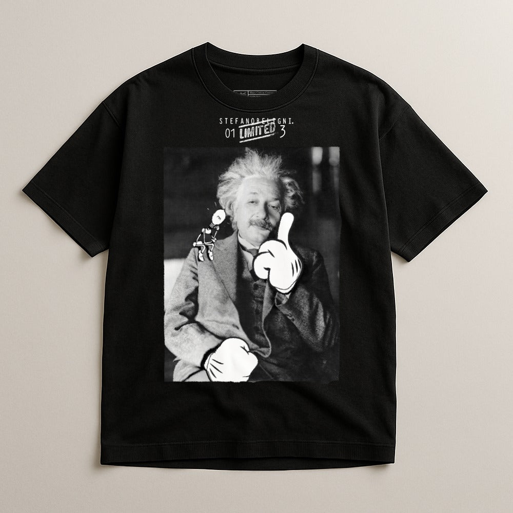 Albert Einstein Graphic Thumbs Up T-shirt for Casual Wear