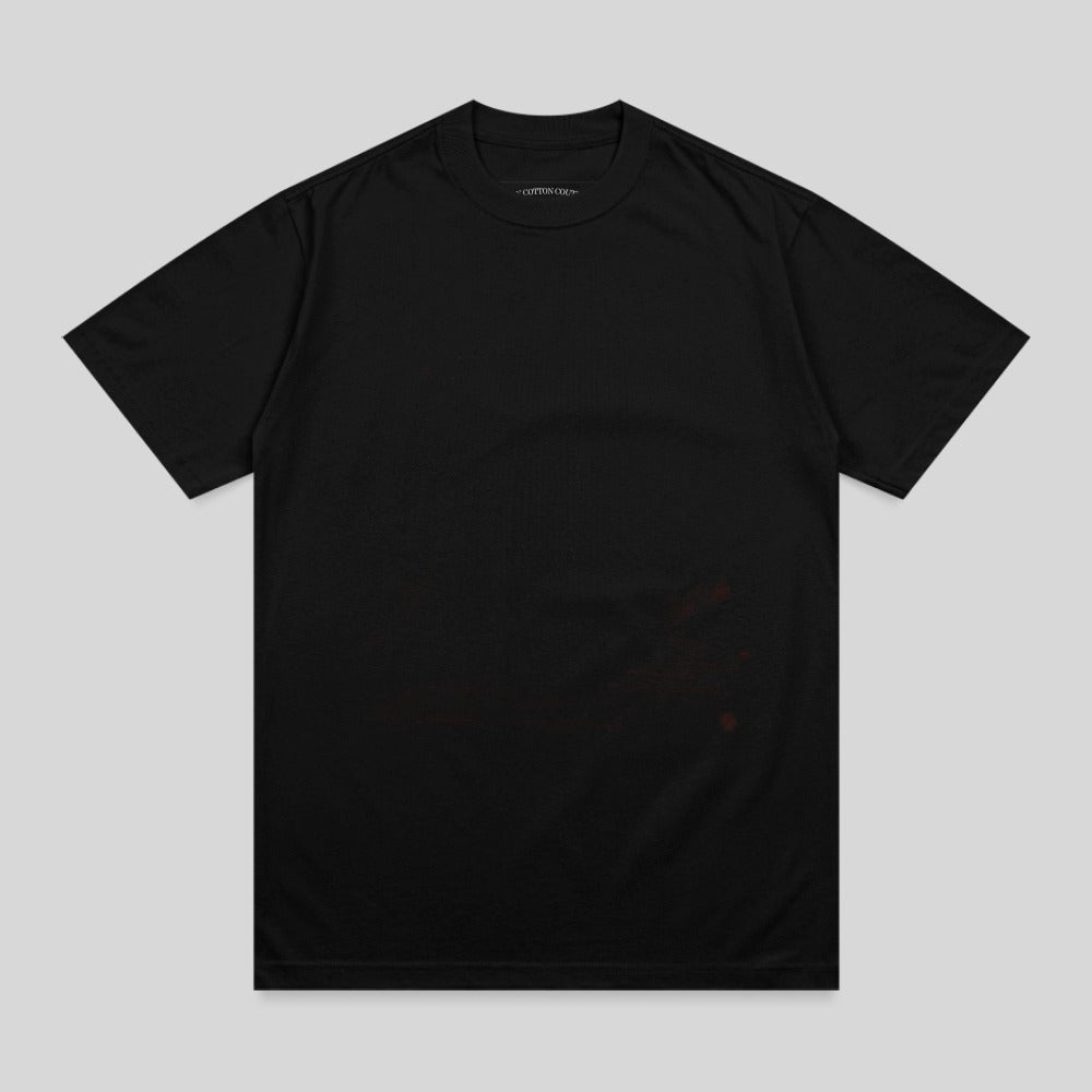 COTTON COU Black Crew Neck Short Sleeve T-Shirt product type