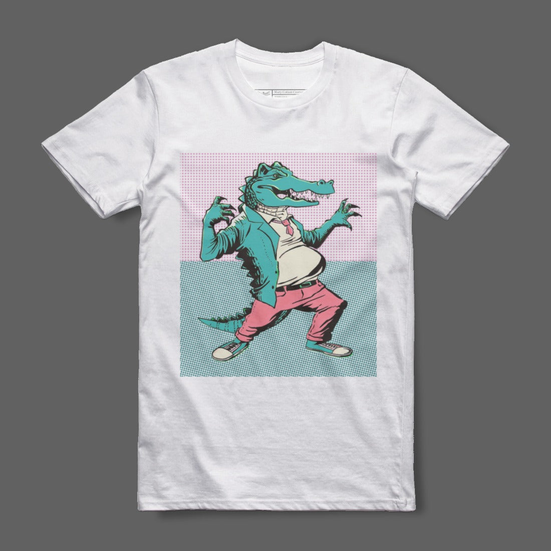 Retro Comic Style Alligator T-Shirt for Fun Outfits